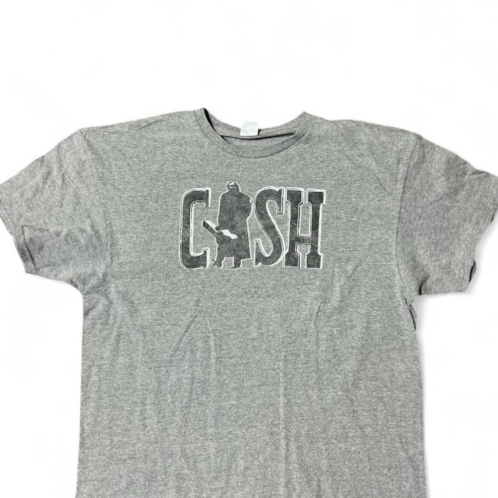 Johnny Cash Delta Pro Weight Gray T-shirt Mens Large #vintage #rocktee‎
